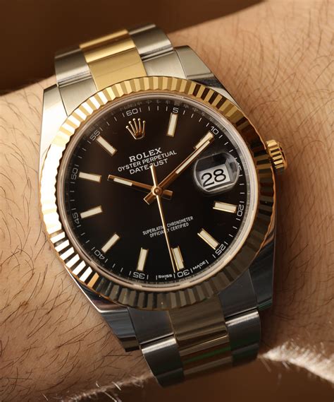 rolex datejust 2 tone mens